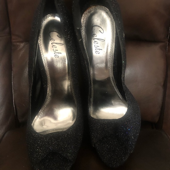 Celeste size 10 black with silver heels - Picture 3 of 7
